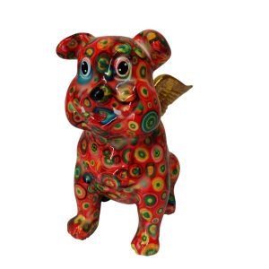 TIRELIRE BULLDOG ANGEL&rsquo;S POMME PIDOU ROUGE
